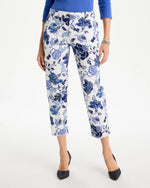 Printed Relaxed Boyfriend Chino Fray Crop Pants - US 3599