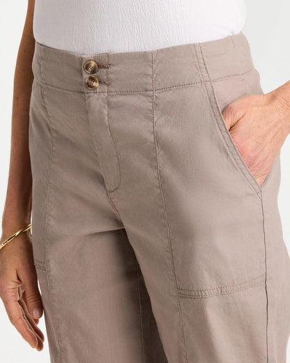 Relaxed Linen Crop Pant - US 7112