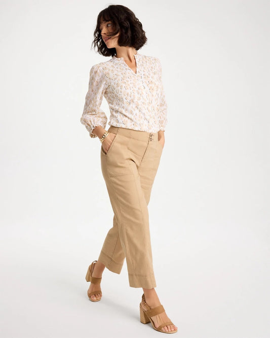Relaxed Linen Crop Pant - US 2878