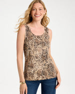 Ella Python Animal Print Sweater Tank - US 9559