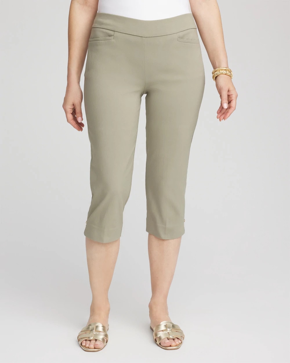 Brigitte™ Slim Rivet Pull-On Capri Pant - US 5516