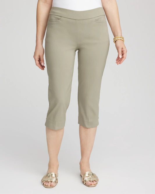 Brigitte™ Slim Rivet Pull-On Capri Pant - US 5516