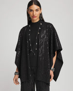Cashmere Blend Sequin Ruana - US 7777