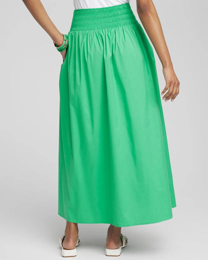 Poplin Smocked Waist Skirt - US 1442