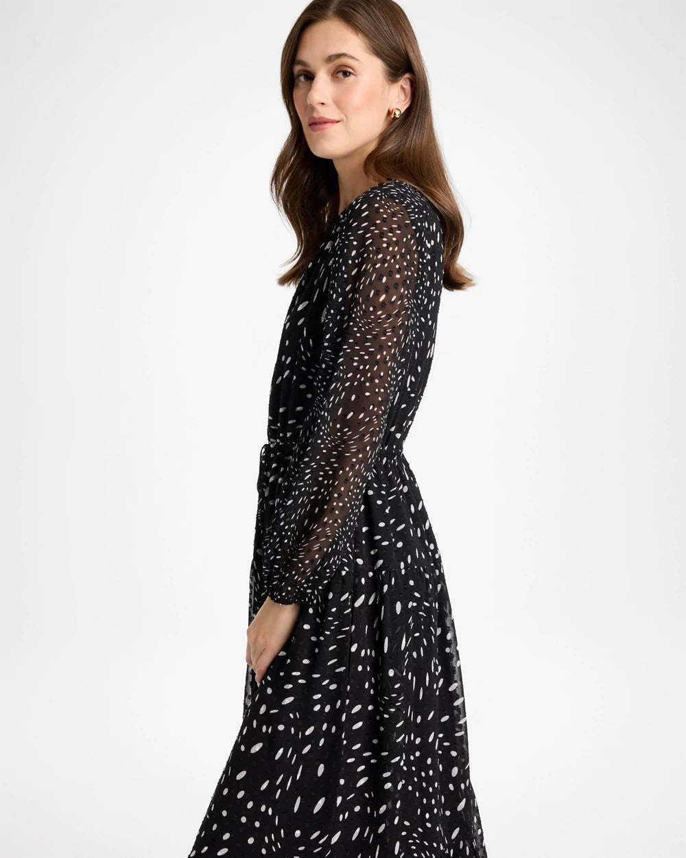 Clip Dot Maxi Dress - US 2296