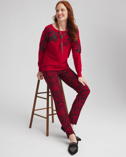 Juliet Swirl Print Ankle Pants - US 1885