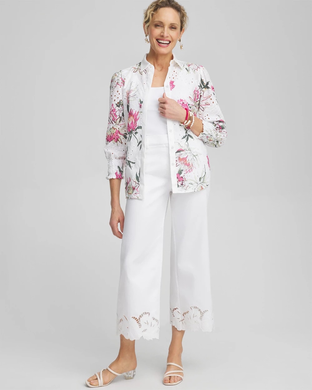 Cotton Sateen Cut Work Crops - US 6230