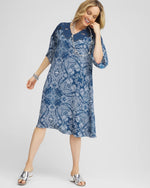 Crepe Lace-Neck Dress - US 7004