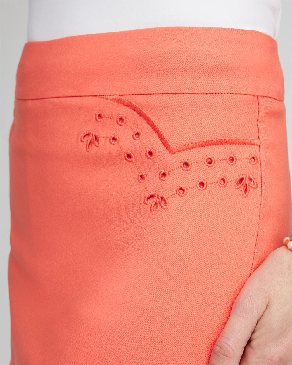 Brigitte™ Eyelet Scalloped Hem Skort - US 4931