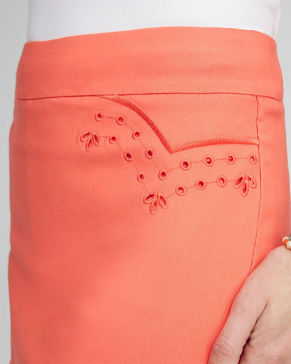 Brigitte™ Eyelet Scalloped Hem Skort - US 4931