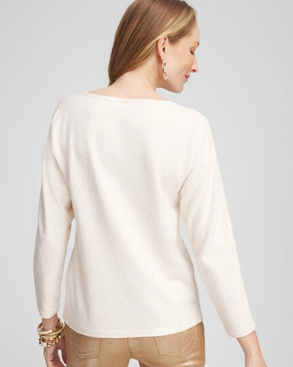 Scattered Sequin Pullover Sweater - US 9996