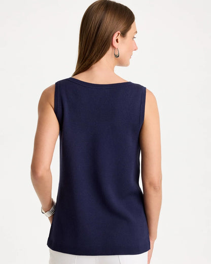 Ella Intarsia Scoopneck Sweater Tank - US 7598