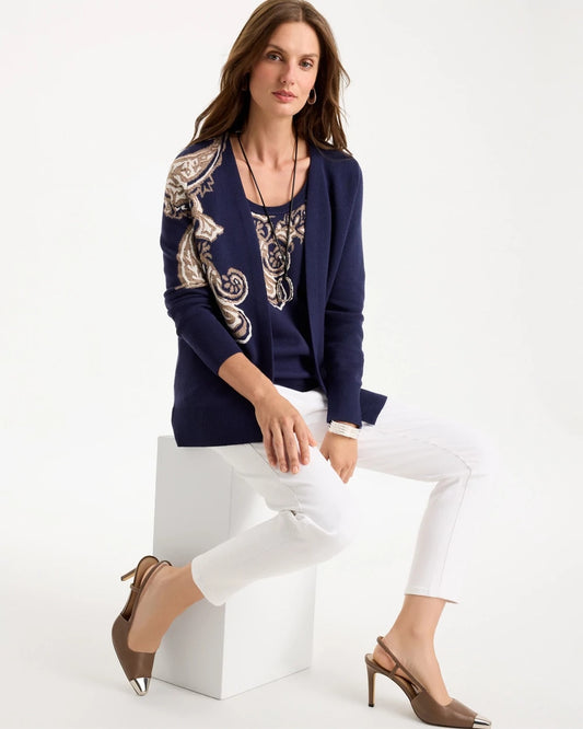 Ella Printed Long-Sleeve Cardigan - US 6305
