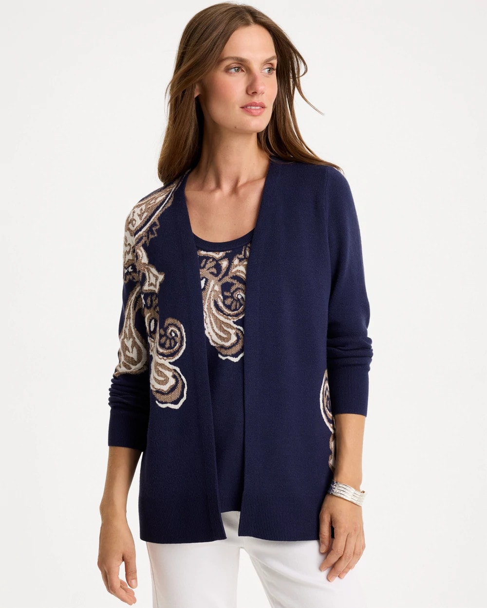 Ella Printed Long-Sleeve Cardigan - US 6305