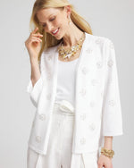 Floral Clear Sequined Cardigan - US 7828