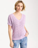 Sequin Pointelle Pullover - US 4175