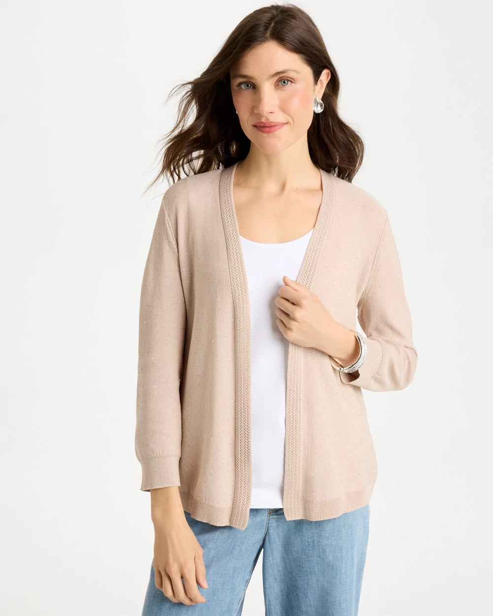 Sequined Summer Romance Cardigan - US 5695