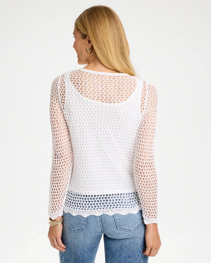 Paillette Sequin Mesh Pullover Sweater - US 6754