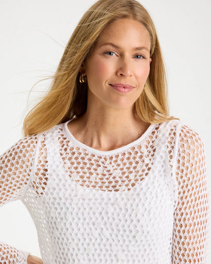 Paillette Sequin Mesh Pullover Sweater - US 6754