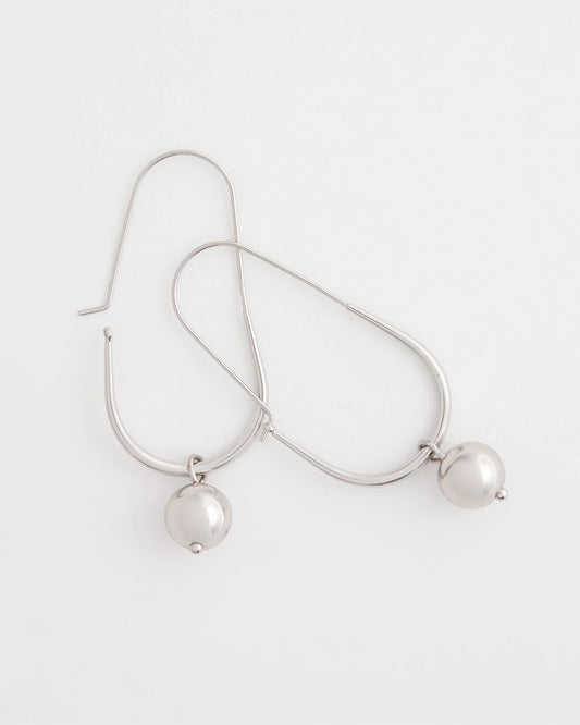 Silver Bead Threader Earrings - US 2661