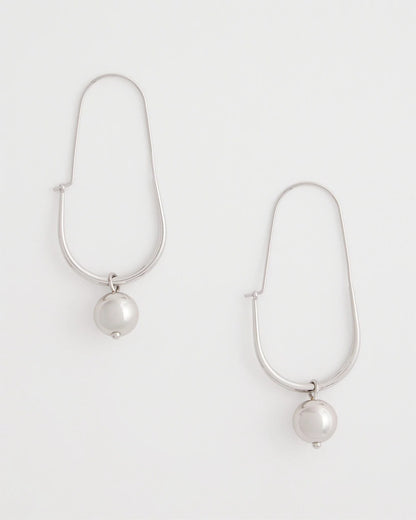 Silver Bead Threader Earrings - US 2661