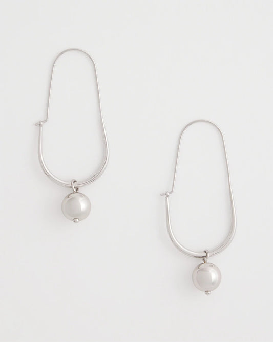 Silver Bead Threader Earrings - US 2661