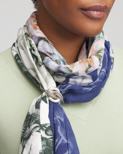 Silvertone Knot Scarf Ring - US 5100