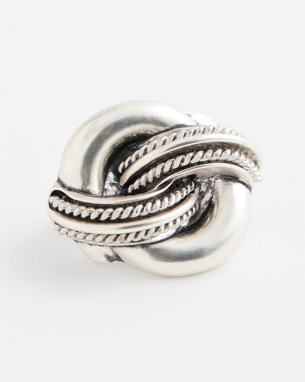 Silvertone Knot Scarf Ring - US 5100