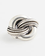 Silvertone Knot Scarf Ring - US 5100