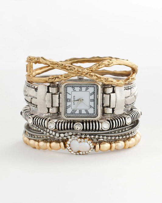 Silvertone Multistrand Bracelet - US 2446