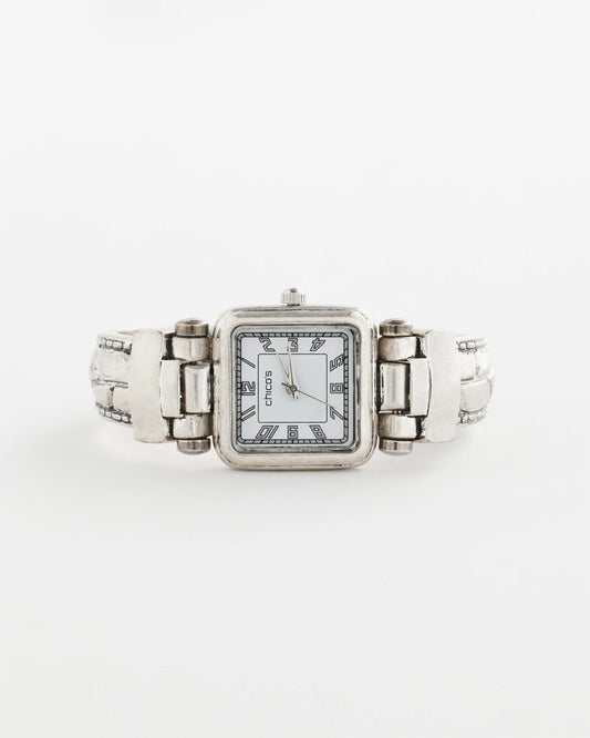 Chico's Originals Vintage Silver Cuff Watch - US 3444