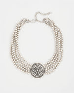 Chico’s Originals Textured Pendant Bib Necklace - US 8173