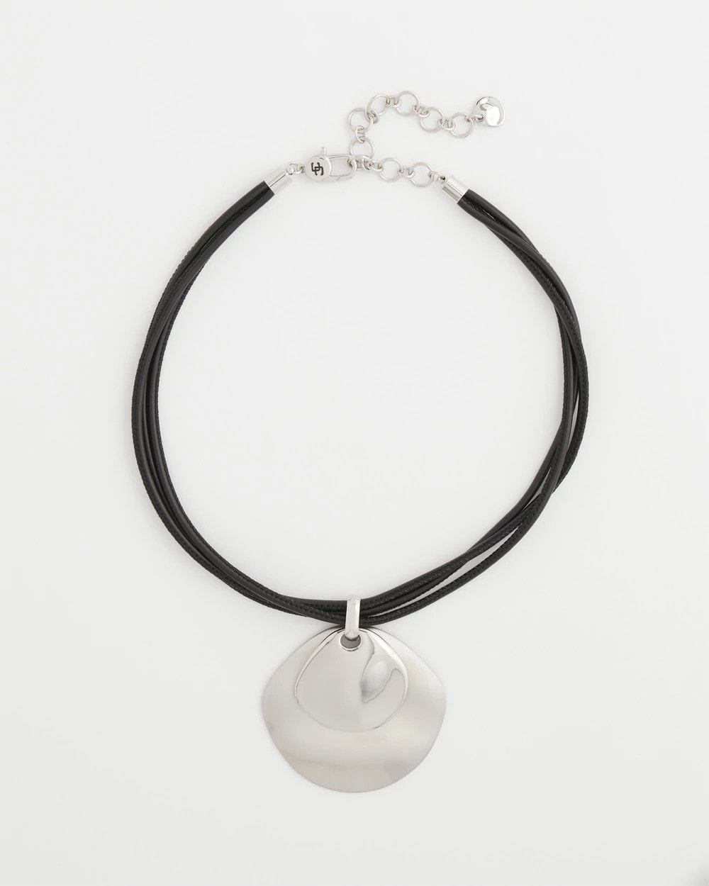 Silver Pendant On Cord - US 5008