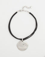 Silver Pendant On Cord - US 5008