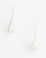 No Droop™ Silver Tone Teardrop Threader Earrings - US 7411