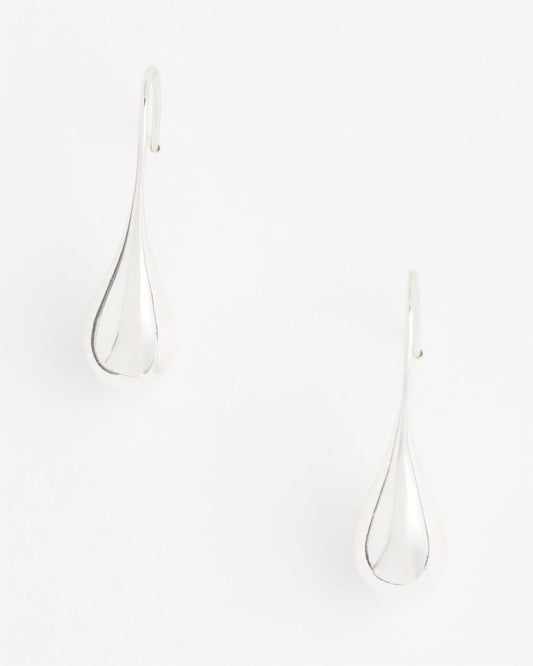 No Droop™ Silver Tone Teardrop Threader Earrings - US 7411