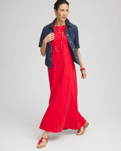 Petite Sleeveless Midi Tank Dress - US 4529