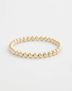 Small Beaded Gold Tone Stretch Bracelet - US 7468