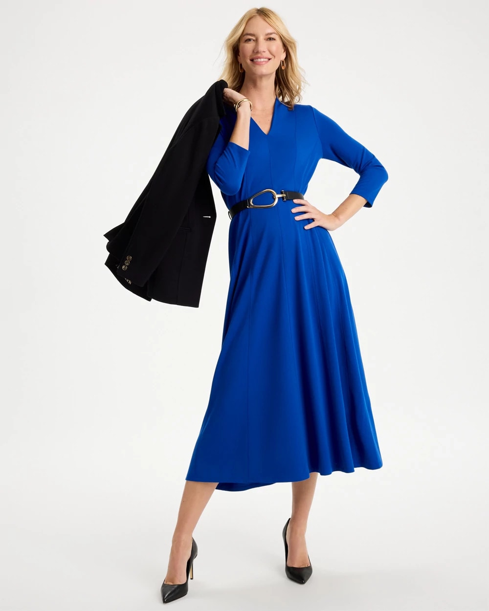 Ponte Seamed Midi Dress - US 5688