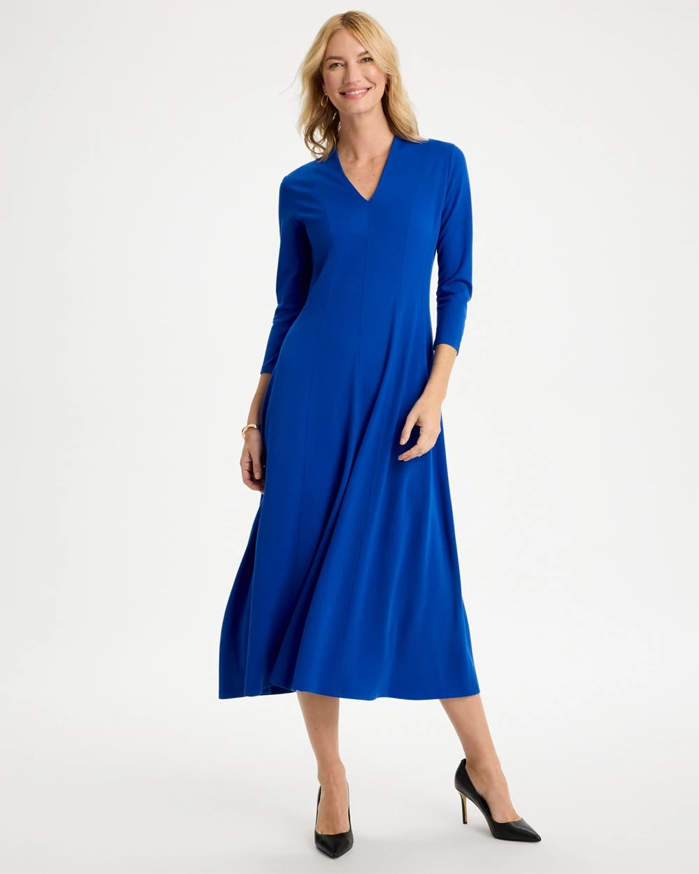 Ponte Seamed Midi Dress - US 5688