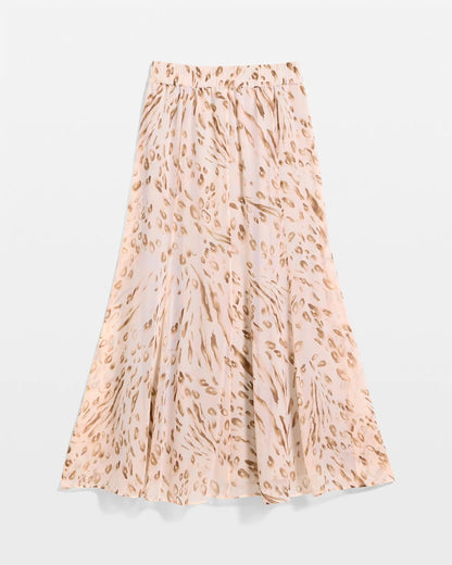 Cheetah Pull-On Godet Skirt - US 7960