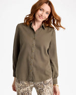 Denim Puff Sleeve Shirt - US 7091