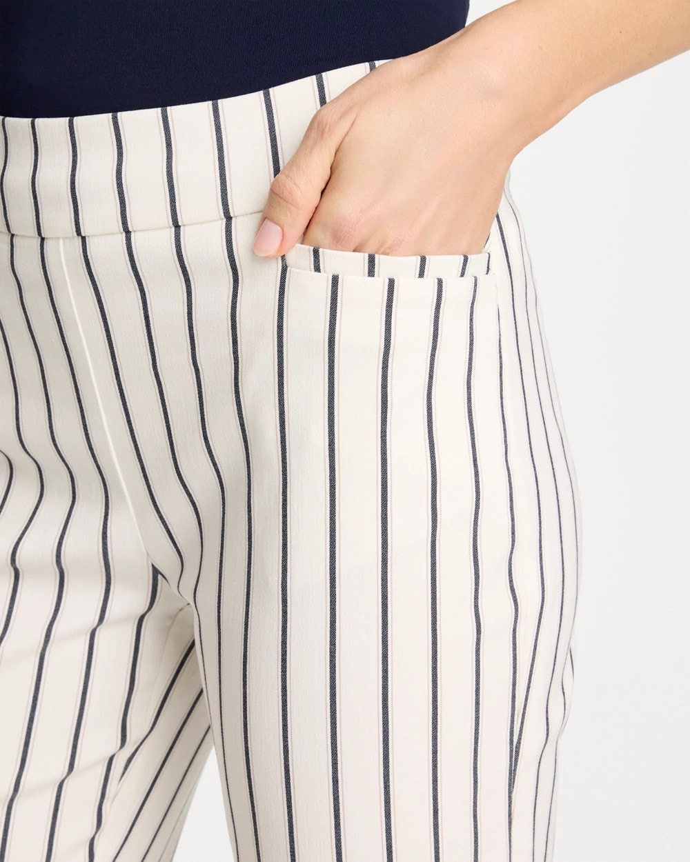 Pinstriped Brigitte™ Slim Ankle Pants - US 5158