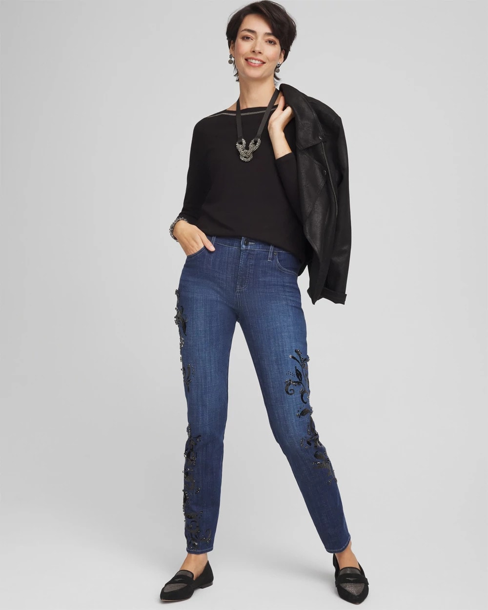 Caviar Bead Bateau Neck Sweater - US 7822