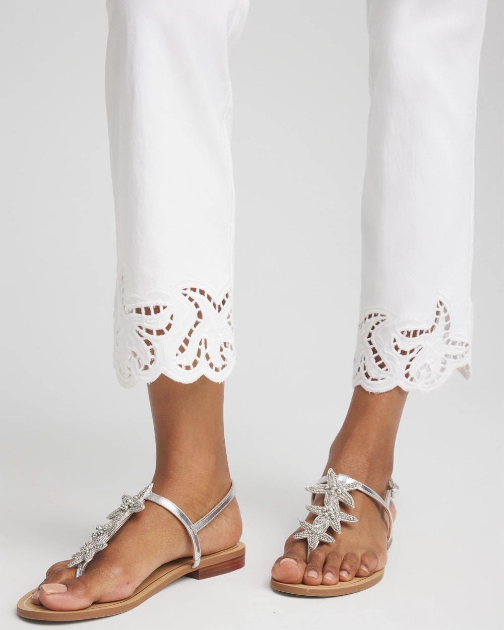 Brigitte™ Pull-On Cutwork Cropped Pants - US 8438