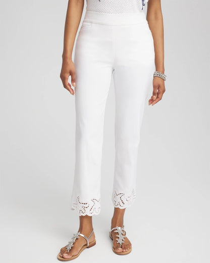 Brigitte™ Pull-On Cutwork Cropped Pants - US 8438