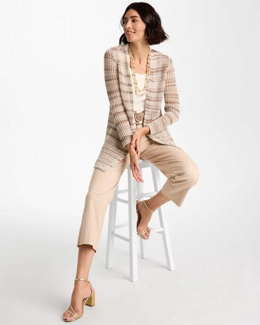Pointelle Metallic Cardigan - US 8531