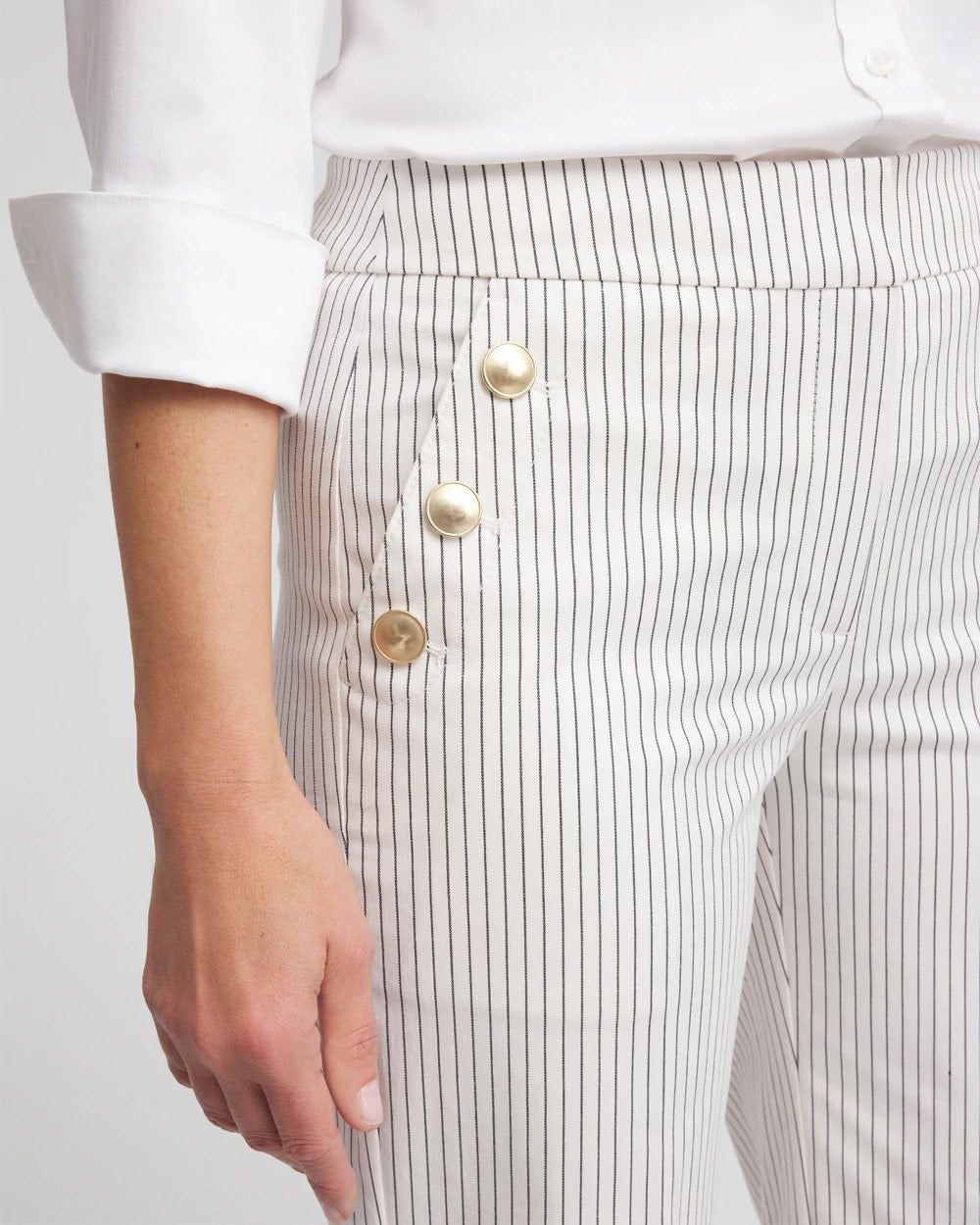 Emme Striped Sailor Straight Crops - US 3325