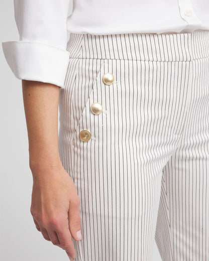 Emme Striped Sailor Straight Crops - US 3325