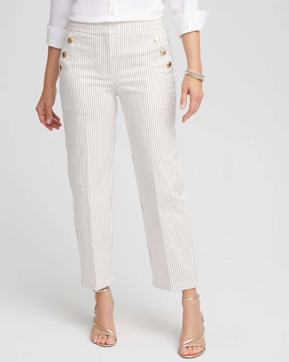Emme Striped Sailor Straight Crops - US 8877